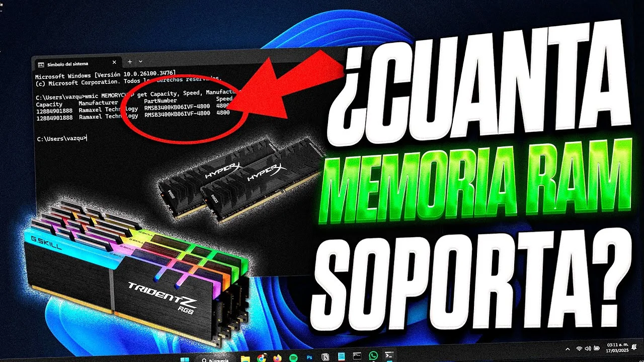 Cómo saber cuánta memoria RAM soporta tu PC y sus características
